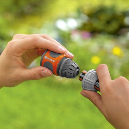 Raccord d'arrosage rapide GARDENA - Adapté tuyau Ø13mm & Ø15mm - Power Grip - Garantie 5 ans