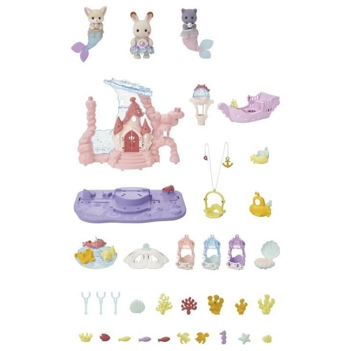 Figurines miniatures - SYLVANIAN FAMILIES - 5701 - Le château des sirenes Figurines miniatures - SYLVANIAN FAMILIES - 5701 - Le château des sirenes