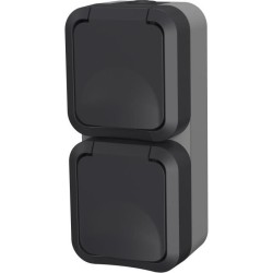Double prise - QUARX - Aqua Pro - Extérieure, verticale, IP55, 250V,