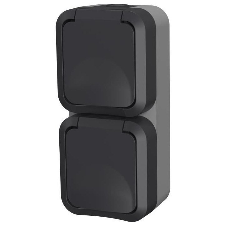 Double prise - QUARX - Aqua Pro - Extérieure, verticale, IP55, 250V, 16A Double prise - QUARX - Aqua Pro - Extérieure, verticale, IP55, 250V, 16A