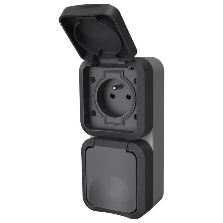 Double prise - QUARX - Aqua Pro - Extérieure, verticale, IP55, 250V, 16A Double prise - QUARX - Aqua Pro - Extérieure, verticale, IP55, 250V, 16A