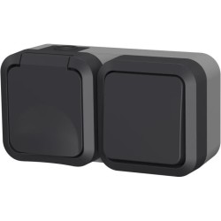 Double prise - QUARX - Aqua Pro - Extérieure, verticale, IP55, 250V,
