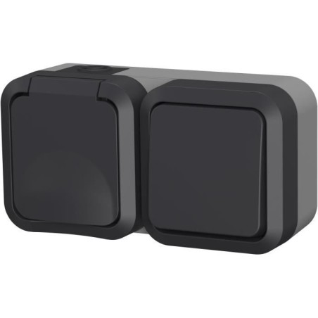 Double prise - QUARX - Aqua Pro - Extérieure, verticale, IP55, 250V,