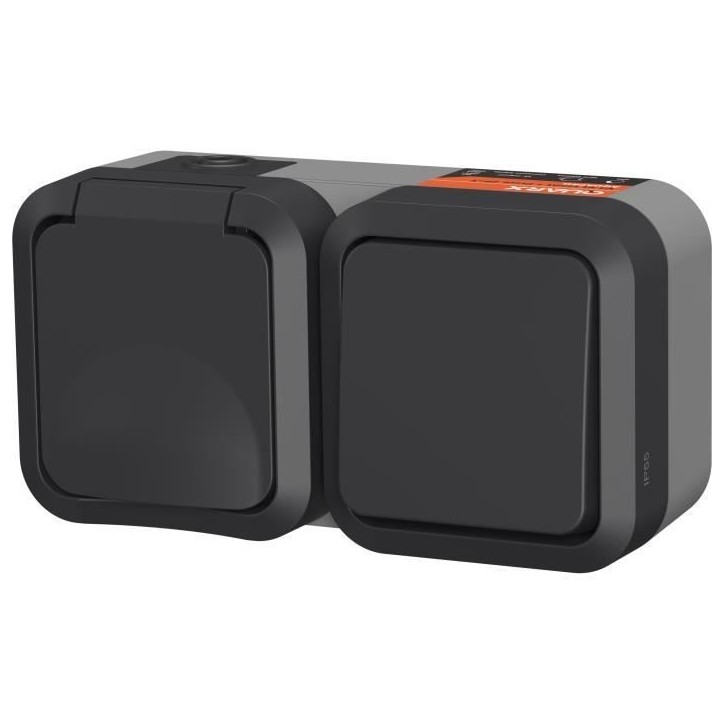Double prise - QUARX - Aqua Pro - Extérieure, verticale, IP55, 250V, 16A