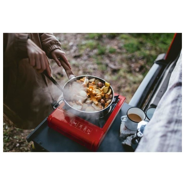 Réchaud a gaz - ROTHENBERGER - GOURMET RS 220 - 2000 W - Rouge et noir