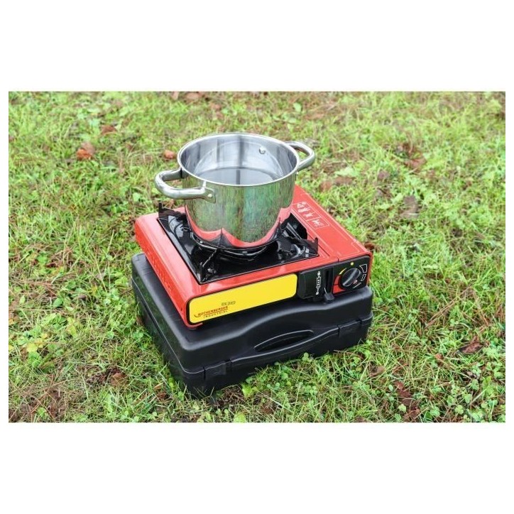 Réchaud a gaz - ROTHENBERGER - GOURMET RS 220 - 2000 W - Rouge et noir