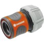 Raccord d'arrosage rapide GARDENA - Adapté tuyau Ø19 mm - Fixation 1 clic - Power Grip Raccord d'arrosage rapide GARDENA - Adapté tuyau Ø19 mm - Fixation 1 clic - Power Grip