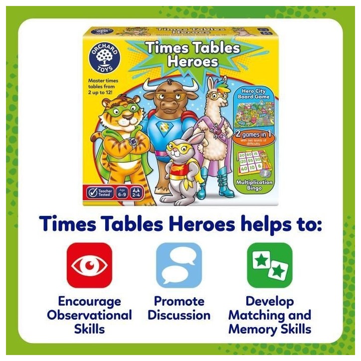 Time tables heroes - Jeu de calcul - ORCHARD Time tables heroes - Jeu de calcul - ORCHARD