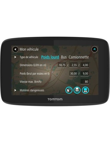 GPS Poids Lourds TomTom GO Professional 520 - Cartographie Europe 49 pays - Wi-Fi intégré - Appels mains-libres