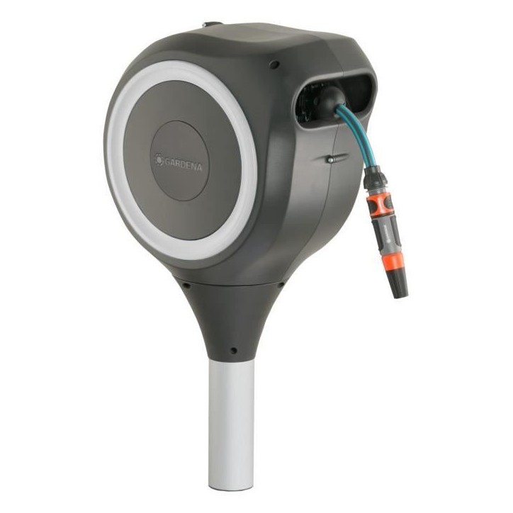 Dévidoir automatique GARDENA RollUp S 15m liseret blanc - Kit complet - Garantie 5 ans Dévidoir automatique GARDENA RollUp S 15m liseret blanc - Kit complet - Garantie 5 ans
