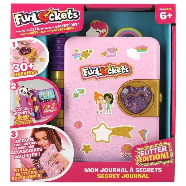 Journal a Secrets - Funlockets - Édition Pailletée - Plus de 30 surprises - Pour enfants a partir de 6 ans Journal a Secrets - Funlockets - Édition Pailletée - Plus de 30 surprises - Pour enfants a partir de 6 ans