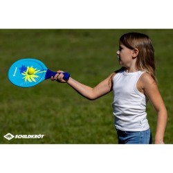 Raquettes de beachball - SCHILDKROT - Néoprene jaune/bleu impression