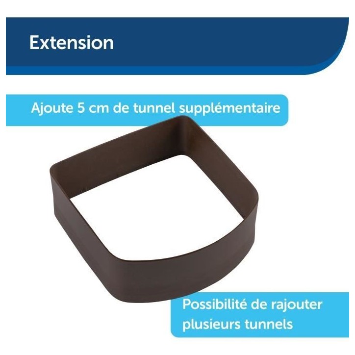 Tunnel d'extension pour porte - PETSAFE - MICROSHIP - Brun