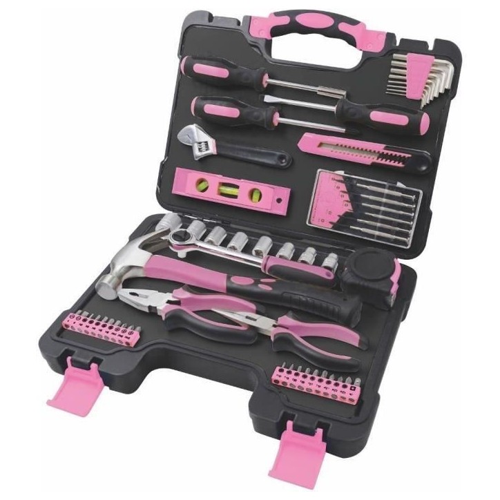 Ensemble d'outils - FIELDMANN - FDG 5010-53R - 53 pieces - Couleur rose - Outils pour femmes