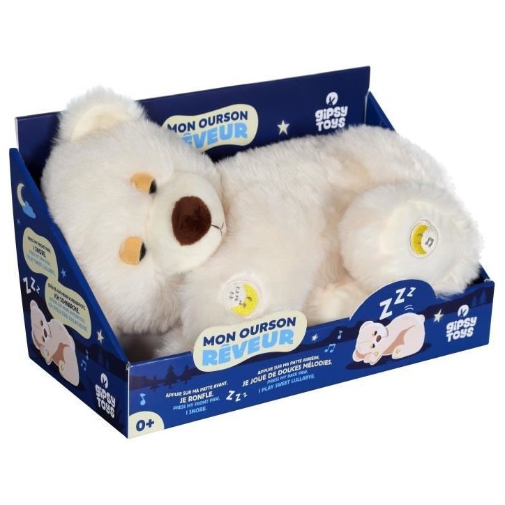 Gipsy Toys - Ourson Reveur Sonore - 30 cm – Beige Gipsy Toys - Ourson Reveur Sonore - 30 cm – Beige