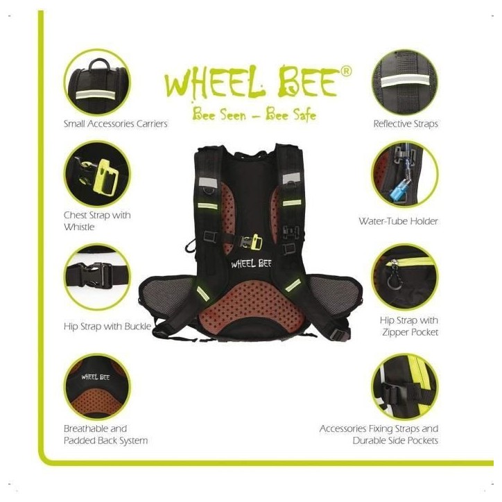 Sac a dos - Vélo - SCHILDKRÖT - LED + Port USB + Sortie écouteurs inclus Sac a dos - Vélo - SCHILDKRÖT - LED + Port USB + Sortie écouteurs inclus