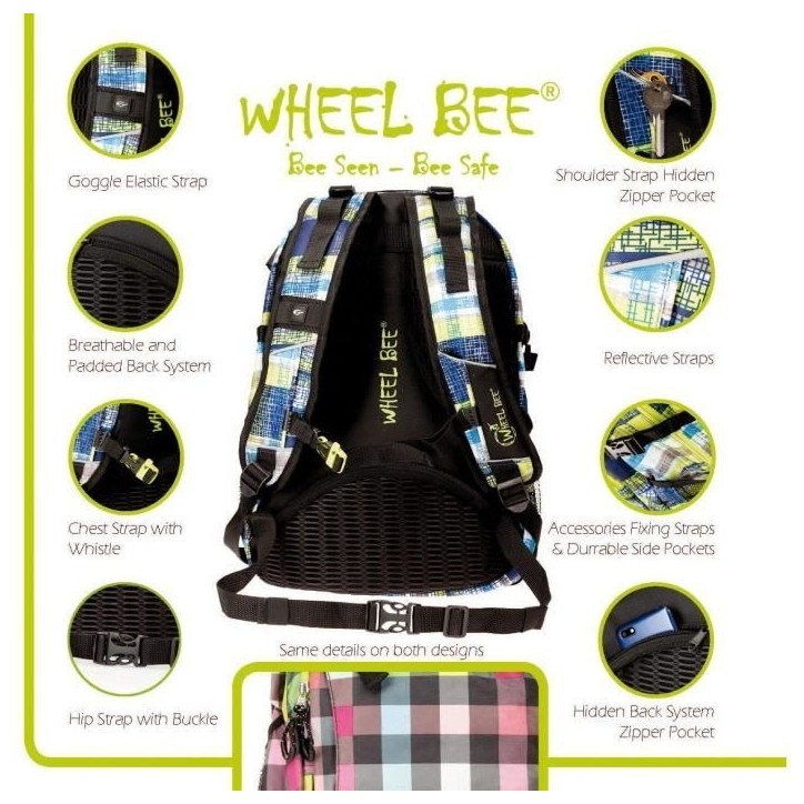 Sac a dos - SCHILDKRÖT - Wheel Bee Generation Z - Lumiere LED - Port USB - Compartiments antivol