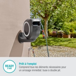 Dévidoir automatique mural RollUp M GARDENA - Longueur 20m - Ø11mm -