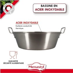 Bassine a confiture - MENASTYL - 4615452 - Acier inoxydable - 40,5 cm