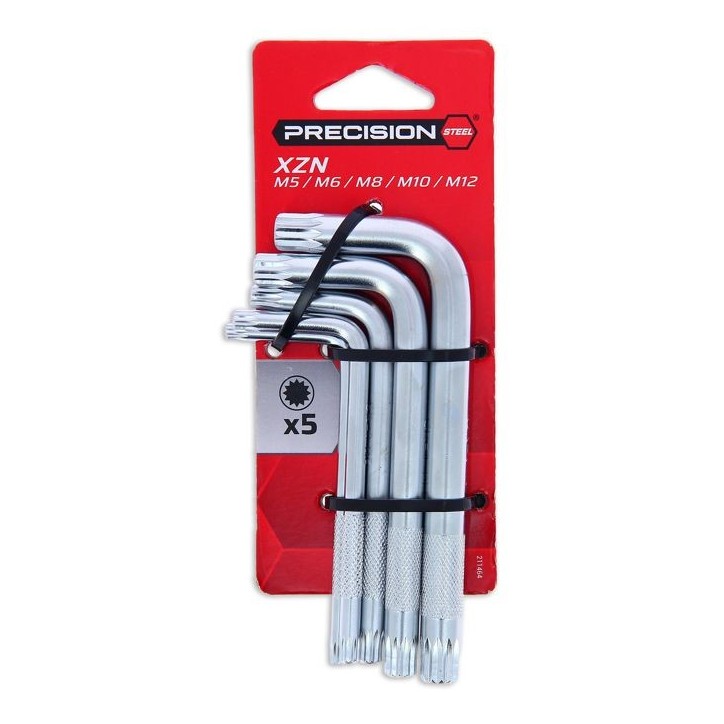 jeu de 5 clés coudées XZN - PRECISION STEEL - 12 Pans mâles - 5-6-8-10-12 - Acier au chrome-vanadium jeu de 5 clés coudées XZN - PRECISION STEEL - 12 Pans mâles - 5-6-8-10-12 - Acier au chrome-vanadium