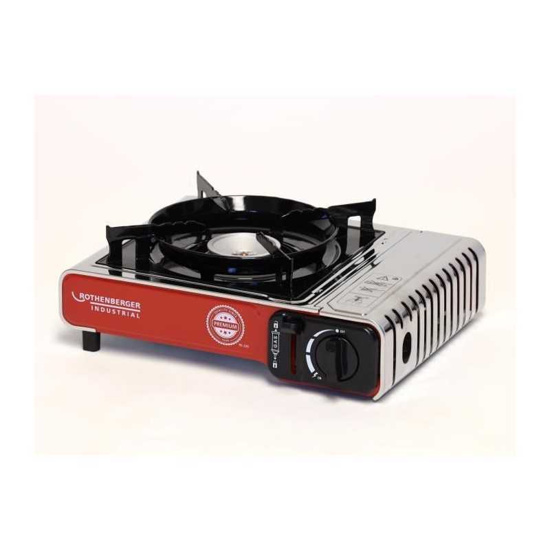 Réchaud a gaz - ROTHENBERGER - PREMIUM RS 220 - 2200 W - Gris et noir Réchaud a gaz - ROTHENBERGER - PREMIUM RS 220 - 2200 W - Gris et noir