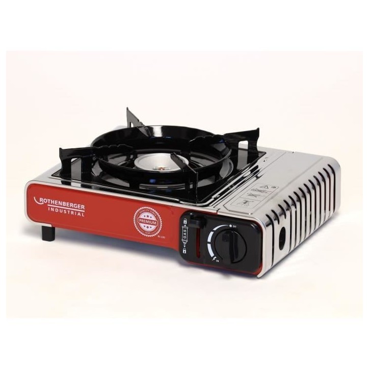 Réchaud a gaz - ROTHENBERGER - PREMIUM RS 220 - 2200 W - Gris et noir Réchaud a gaz - ROTHENBERGER - PREMIUM RS 220 - 2200 W - Gris et noir