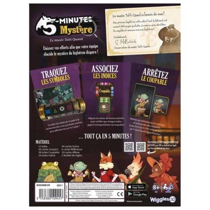 Jeux de société - WIGGLES 3D - 5 Minutes Mystere - Jeu de cartes Jeux de société - WIGGLES 3D - 5 Minutes Mystere - Jeu de cartes