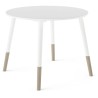 Ensemble table + chaises - FIMIANA - Style scandinave - Blanc mat / Ch