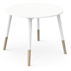 Ensemble table + chaises - FIMIANA - Style scandinave - Blanc mat / Ch
