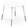 Ensemble table + chaises - FIMIANA - Style scandinave - Blanc mat / Ch