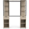 Kit Dressing duo - L160 x P50x H200 cm - Décor chene Kronberg / Noir