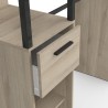 Kit Dressing duo - L160 x P50x H200 cm - Décor chene Kronberg / Noir