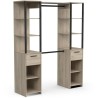Kit Dressing duo - L160 x P50x H200 cm - Décor chene Kronberg / Noir