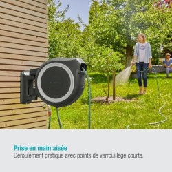 Dévidoir automatique mural GARDENA RollUp L - Longueur 30m - Ø13mm -