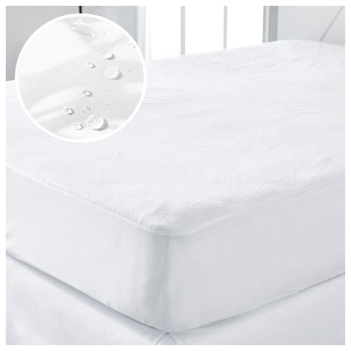 Protege matelas imperméable - TODAY - Essential - 140x190 cm - Blanc - Synthétique