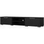 Meuble TV - MATCH - Noir mat - 2 tiroirs, une niche - 172,7 x 39,9 x 33,1 cm