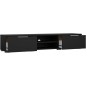 Meuble TV - MATCH - Noir mat - 2 tiroirs, une niche - 172,7 x 39,9 x 33,1 cm