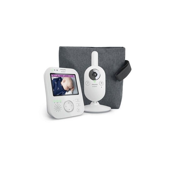 Ecoute-bébé vidéo - PHILIPS AVENT - Audio connecté - Ecran HD 3,5 pouces - Portée 300m - Autonomie 12h - Fonction répondre Ecoute-bébé vidéo - PHILIPS AVENT - Audio connecté - Ecran HD 3,5 pouces - Portée 300m - Autonomie 12h - Fonction répondre