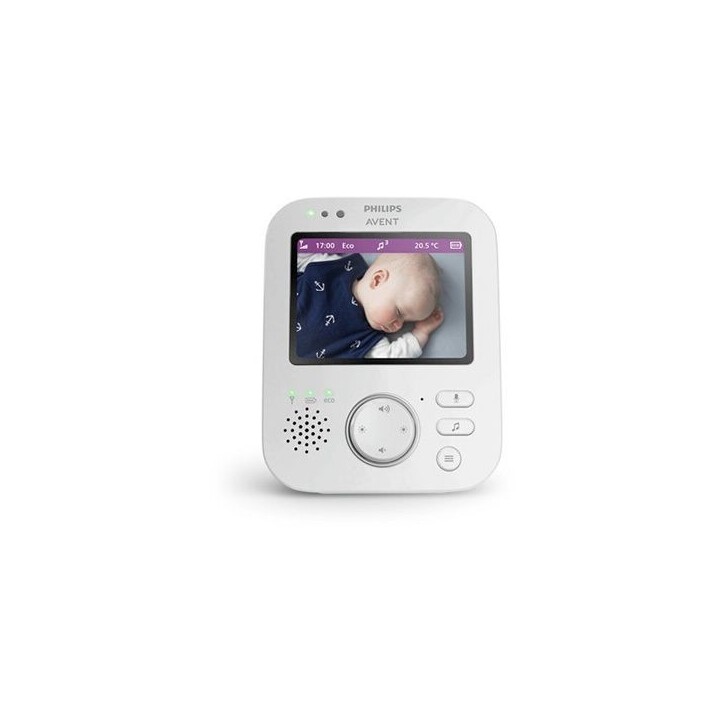 Ecoute-bébé vidéo - PHILIPS AVENT - Audio connecté - Ecran HD 3,5 pouces - Portée 300m - Autonomie 12h - Fonction répondre Ecoute-bébé vidéo - PHILIPS AVENT - Audio connecté - Ecran HD 3,5 pouces - Portée 300m - Autonomie 12h - Fonction répondre