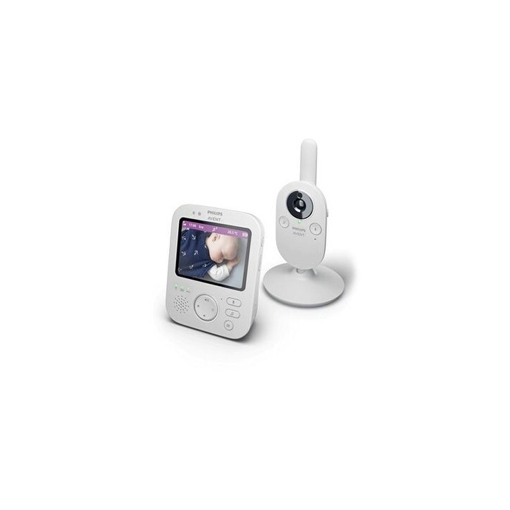 Ecoute-bébé vidéo - PHILIPS AVENT - Audio connecté - Ecran HD 3,5 pouces - Portée 300m - Autonomie 12h - Fonction répondre Ecoute-bébé vidéo - PHILIPS AVENT - Audio connecté - Ecran HD 3,5 pouces - Portée 300m - Autonomie 12h - Fonction répondre