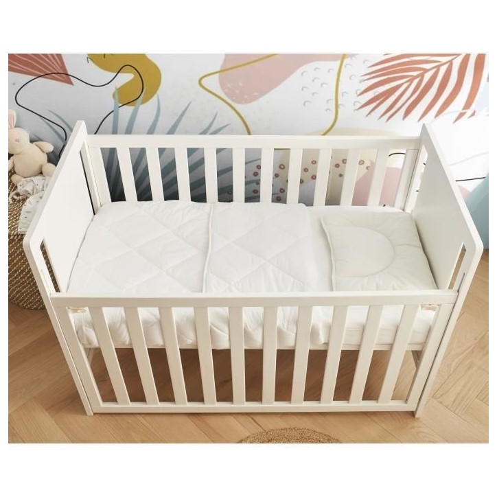 Couette - 75x120cm - MON P'TIT DODO - Chaude - 100% Polyester Fibre creuse siliconée - 1 personne - Blanc Couette - 75x120cm - MON P'TIT DODO - Chaude - 100% Polyester Fibre creuse siliconée - 1 personne - Blanc