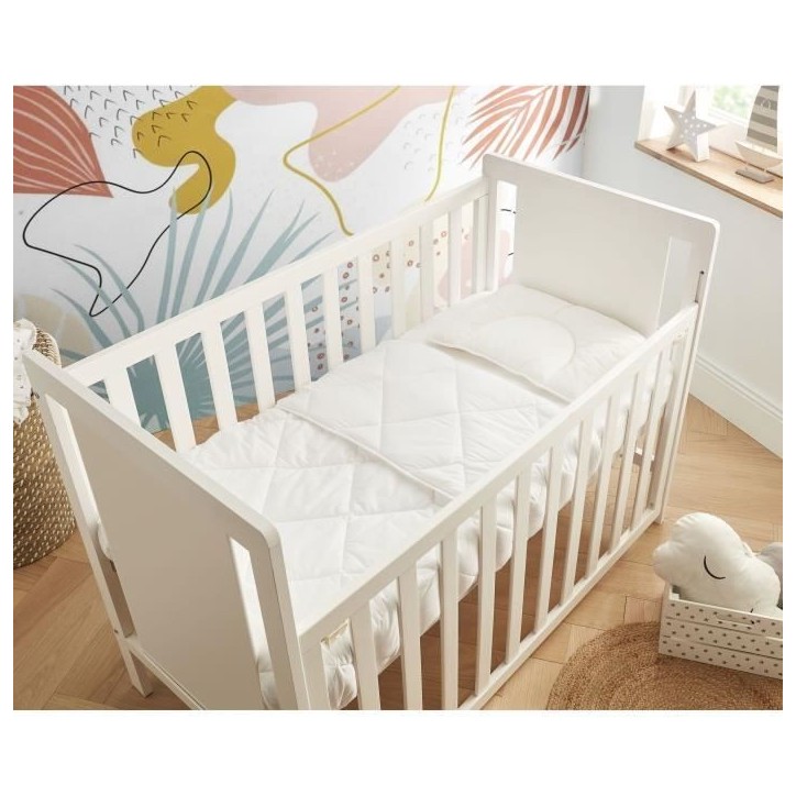 Couette - 100x140 cm - MON P'TIT DODO - Chaude - 100% Polyester Fibre creuse siliconée - 1 personne - Blanc Couette - 100x140 cm - MON P'TIT DODO - Chaude - 100% Polyester Fibre creuse siliconée - 1 personne - Blanc