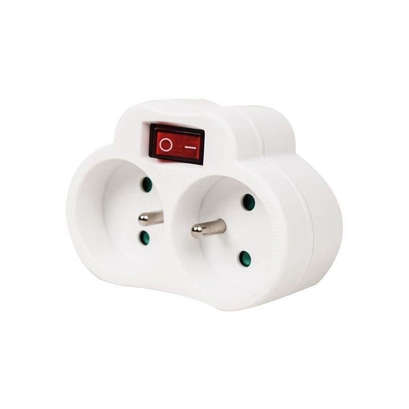 Biplite - GAO - 2x16A - Avec interrupteur, conforme NF Biplite - GAO - 2x16A - Avec interrupteur, conforme NF