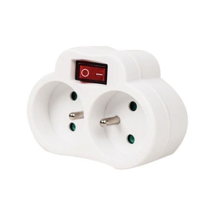 Biplite - GAO - 2x16A - Avec interrupteur, conforme NF Biplite - GAO - 2x16A - Avec interrupteur, conforme NF