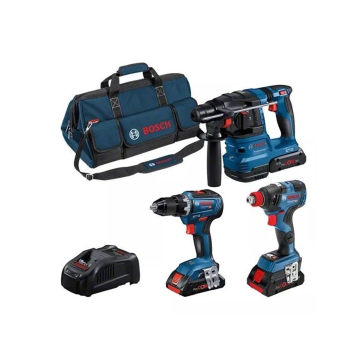 COMBO KIT 3 OUTILS 18V: GSR 18V-55 +GDX 18V-200 + GBH 18V-22 +ProCORE18V 3x4,0Ah COMBO KIT 3 OUTILS 18V: GSR 18V-55 +GDX 18V-200 + GBH 18V-22 +ProCORE18V 3x4,0Ah