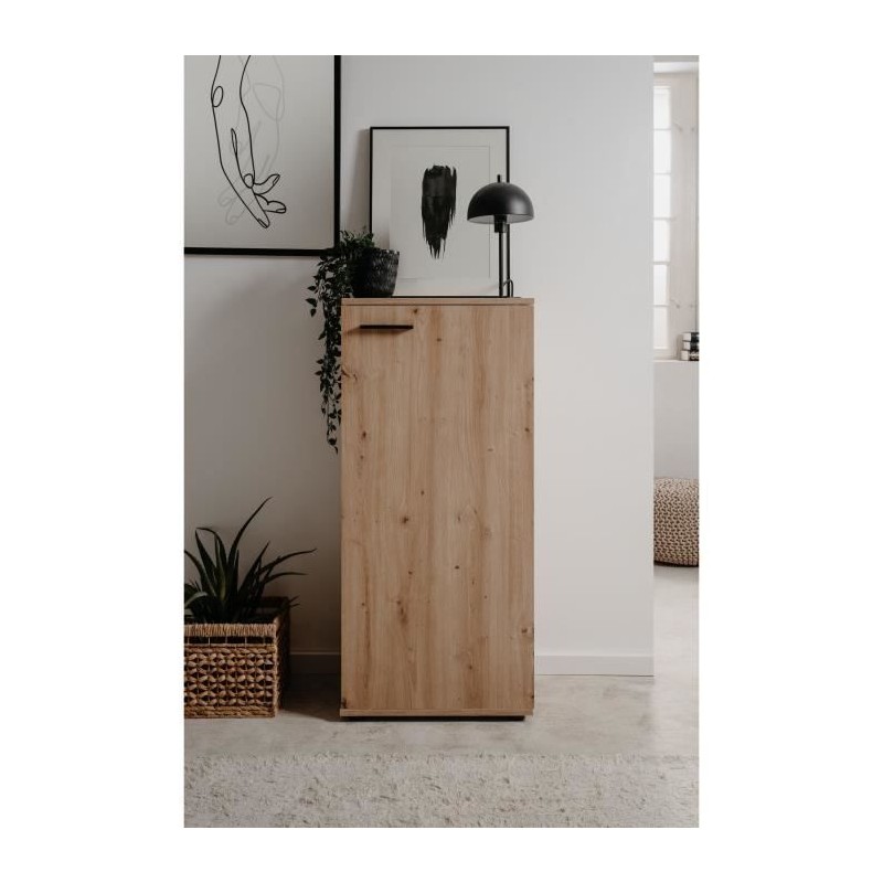 Meuble a chaussures Satos - Chene Artisan - 100 x 110 x 34 cm - Capaci Meuble a chaussures Satos - Chene Artisan - 100 x 110 x 34 cm - Capaci