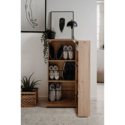 Meuble a chaussures Satos - Chene Artisan - 100 x 110 x 34 cm - Capaci