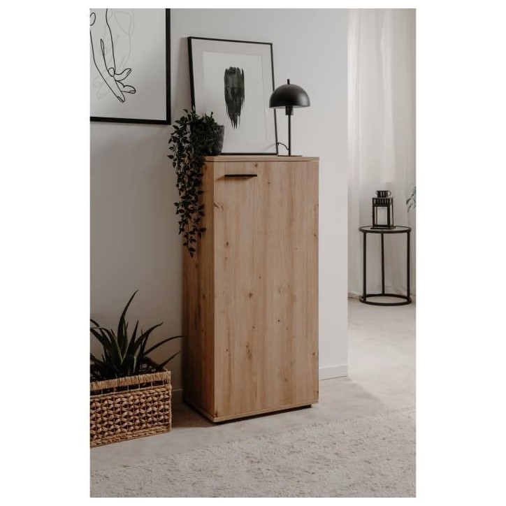 Meuble a chaussures Satos - Chene Artisan - 100 x 110 x 34 cm - Capacité 12 Paires Meuble a chaussures Satos - Chene Artisan - 100 x 110 x 34 cm - Capacité 12 Paires