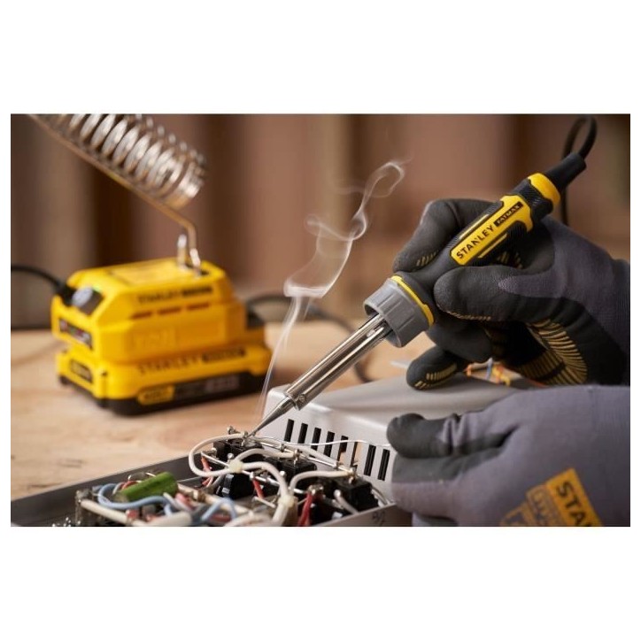 Fer a souder sans fil - Stanley Fatmax - SFMCE040B-XJ - 18V - 204°C a 484°C - Sans batterie Fer a souder sans fil - Stanley Fatmax - SFMCE040B-XJ - 18V - 204°C a 484°C - Sans batterie