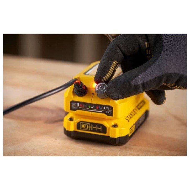 Fer a souder sans fil - Stanley Fatmax - SFMCE040B-XJ - 18V - 204°C a 484°C - Sans batterie Fer a souder sans fil - Stanley Fatmax - SFMCE040B-XJ - 18V - 204°C a 484°C - Sans batterie